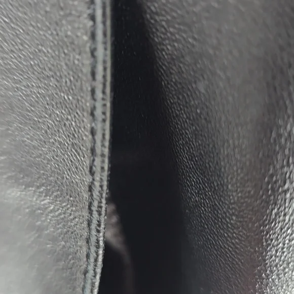 Centigrade Elegant Black Long  Leather Coat - Picture 4 of 8